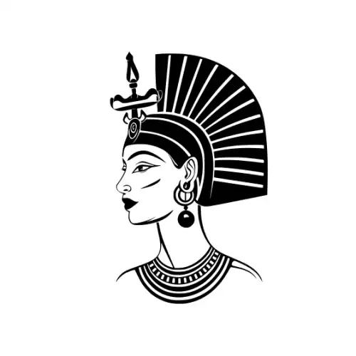 Ancient Egypt Queen Silhouette SVG Design | SVG Files for Cricut & Print