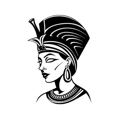 Ancient Egypt Queen Silhouette SVG Design | SVG Files for Cricut & Print