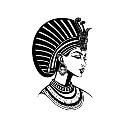 Ancient Egypt Queen Silhouette SVG Design | SVG Files for Cricut & Print