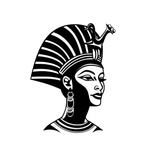 Ancient Egypt Queen Silhouette SVG Design | SVG Files for Cricut & Print