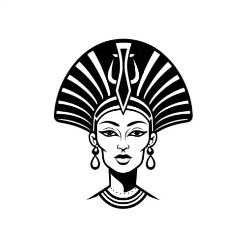 Ancient Egypt Queen Silhouette SVG Design | SVG Files for Cricut & Print