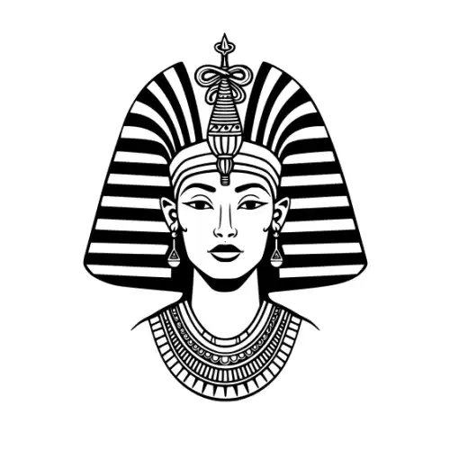 Ancient Egypt Queen Silhouette SVG Design | SVG Files for Cricut & Print