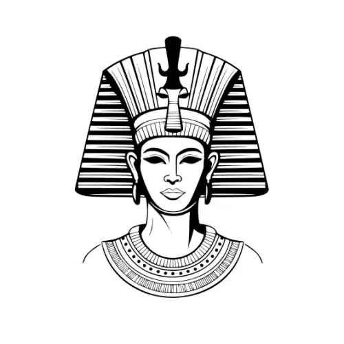 Ancient Egypt Queen Silhouette SVG Design | SVG Files for Cricut & Print