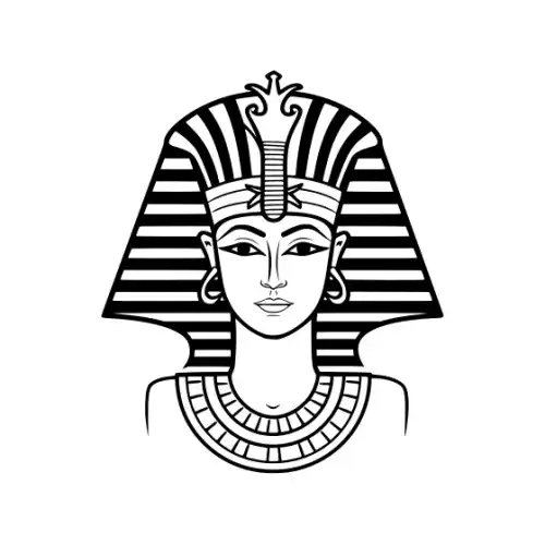 Ancient Egypt Queen Silhouette SVG Design | SVG Files for Cricut & Print