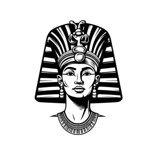Ancient Egypt Queen Silhouette SVG Design | SVG Files for Cricut & Print