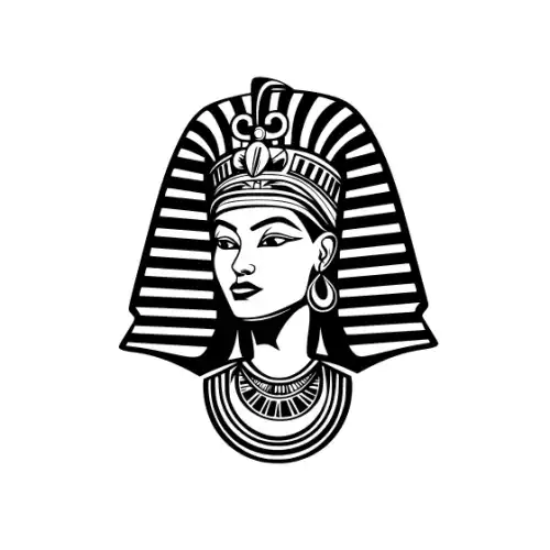 Ancient Egypt Queen Silhouette SVG Design | SVG Files for Cricut & Print