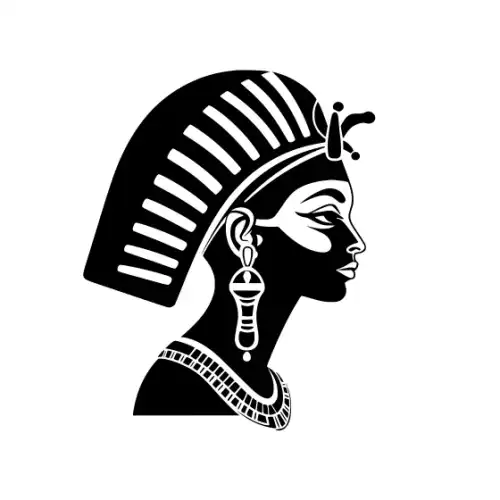 Ancient Egypt Queen Silhouette SVG Design | SVG Files for Cricut & Print