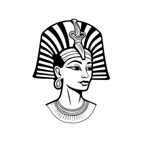 Ancient Egypt Queen Silhouette SVG Design | SVG Files for Cricut & Print