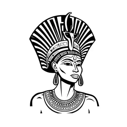 Ancient Egypt Queen Silhouette SVG Design | SVG Files for Cricut & Print