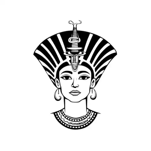Ancient Egypt Queen Silhouette SVG Design | SVG Files for Cricut & Print