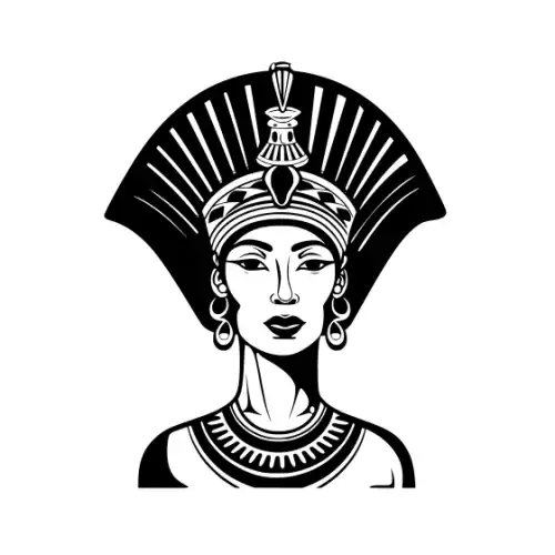 Ancient Egypt Queen Silhouette SVG Design | SVG Files for Cricut & Print