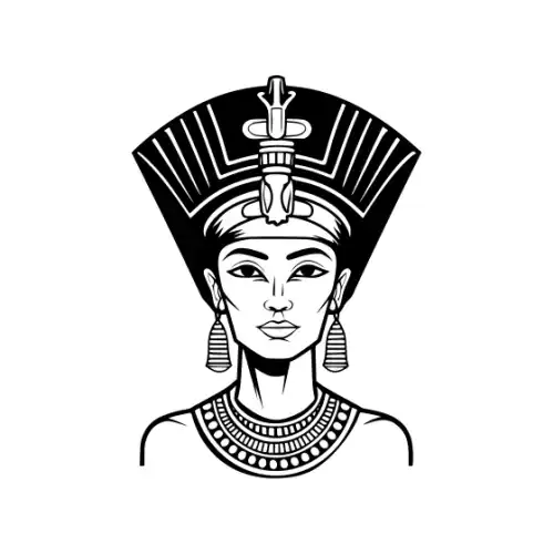 Ancient Egypt Queen Silhouette SVG Design | SVG Files for Cricut & Print