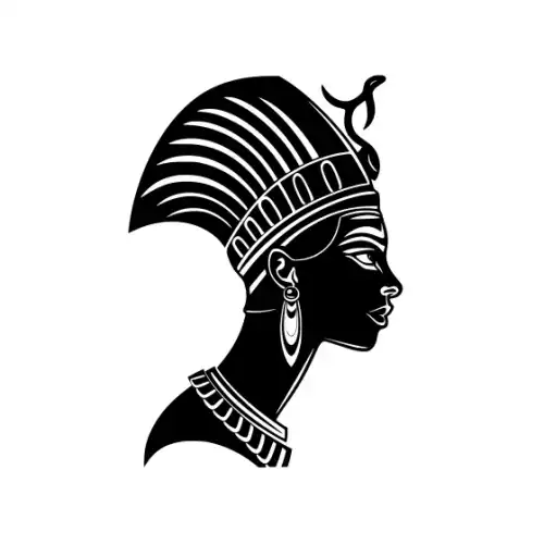 Ancient Egypt Queen Silhouette SVG Design | SVG Files for Cricut & Print