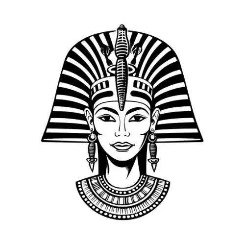 Ancient Egypt Queen Silhouette SVG Design | SVG Files for Cricut & Print