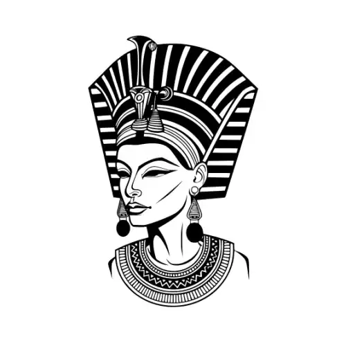 Ancient Egypt Queen Silhouette SVG Design | SVG Files for Cricut & Print
