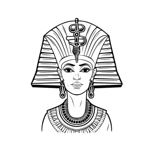 Ancient Egypt Queen Silhouette SVG Design | SVG Files for Cricut & Print