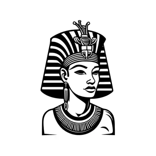 Ancient Egypt Queen Silhouette SVG Design | SVG Files for Cricut & Print