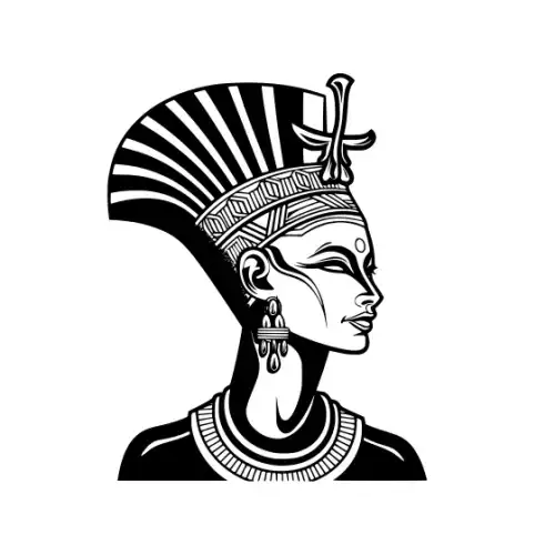 Ancient Egypt Queen Silhouette SVG Design | SVG Files for Cricut & Print