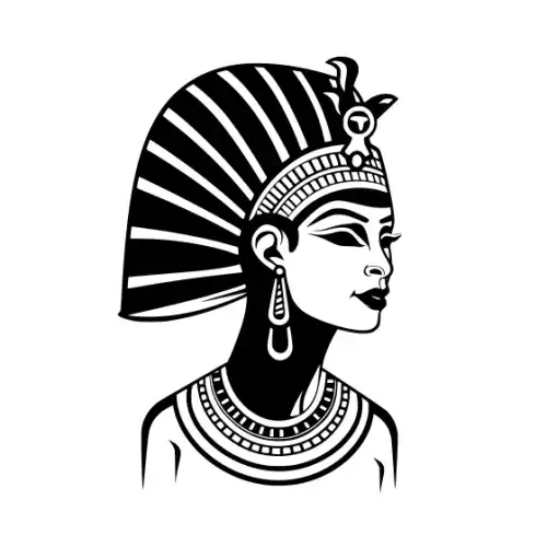 Ancient Egypt Queen Silhouette SVG Design | SVG Files for Cricut & Print
