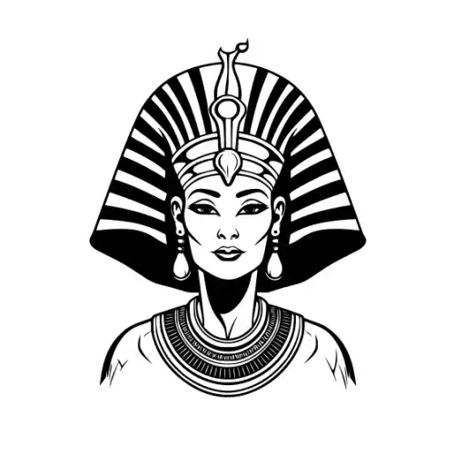 Ancient Egypt Queen Silhouette SVG Design | SVG Files for Cricut & Print