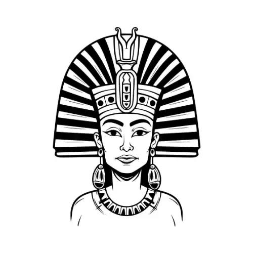 Ancient Egypt Queen Silhouette SVG Design | SVG Files for Cricut & Print