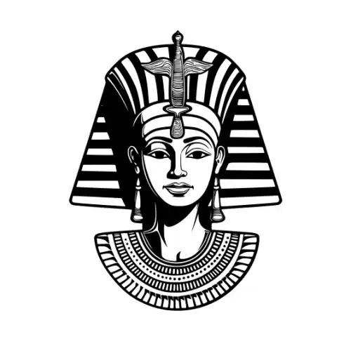 Ancient Egypt Queen Silhouette SVG Design | SVG Files for Cricut & Print