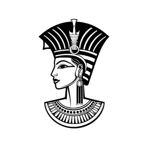 Ancient Egypt Queen Silhouette SVG Design | SVG Files for Cricut & Print