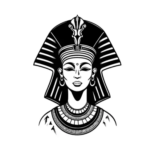 Ancient Egypt Queen Silhouette SVG Design | SVG Files for Cricut & Print