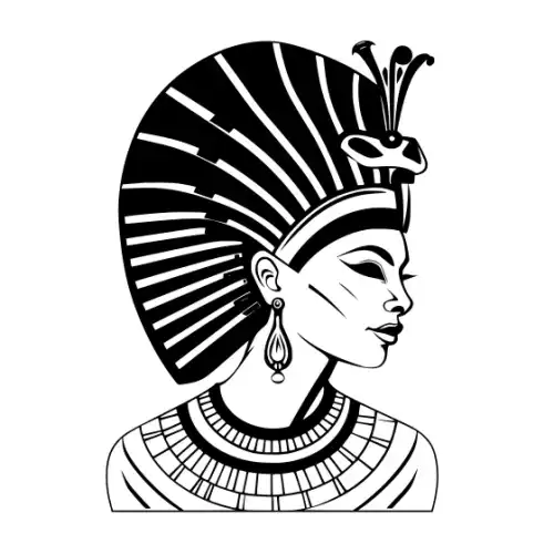 Ancient Egypt Queen Silhouette SVG Design | SVG Files for Cricut & Print