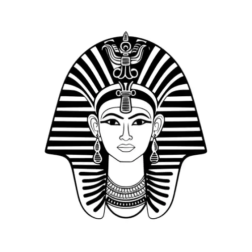 Ancient Egypt Queen Silhouette SVG Design | SVG Files for Cricut & Print