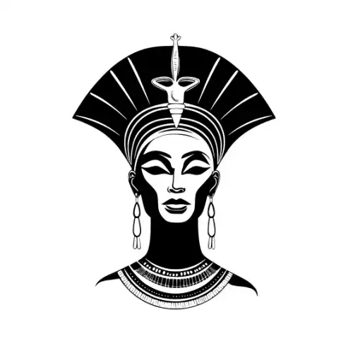 Ancient Egypt Queen Silhouette SVG Design | SVG Files for Cricut & Print