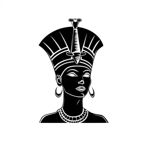 Ancient Egypt Queen Silhouette SVG Design | SVG Files for Cricut & Print