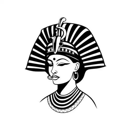 Ancient Egypt Queen Silhouette SVG Design | SVG Files for Cricut & Print