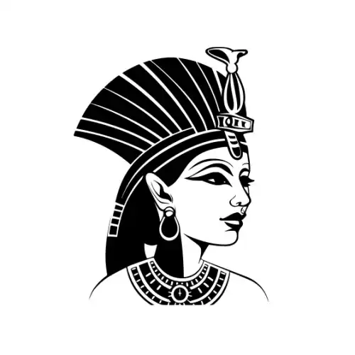 Ancient Egypt Queen Silhouette SVG Design | SVG Files for Cricut & Print