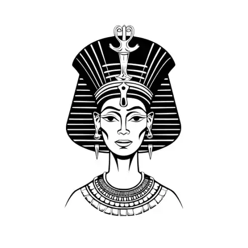 Ancient Egypt Queen Silhouette SVG Design | SVG Files for Cricut & Print