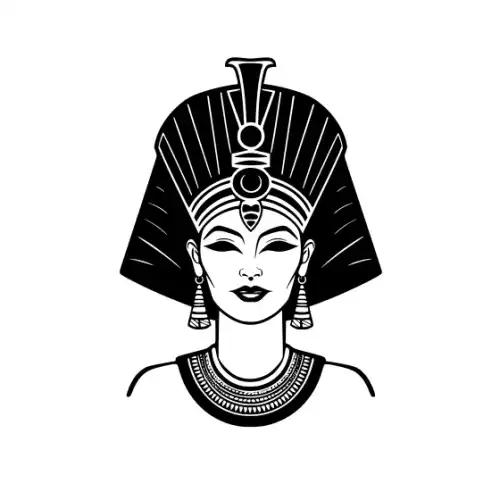 Ancient Egypt Queen Silhouette SVG Design | SVG Files for Cricut & Print
