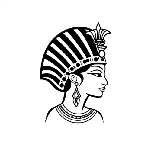 Ancient Egypt Queen Silhouette SVG Design | SVG Files for Cricut & Print