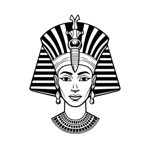 Ancient Egypt Queen Silhouette SVG Design | SVG Files for Cricut & Print