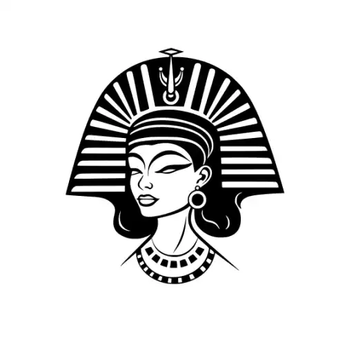 Ancient Egypt Queen Silhouette SVG Design | SVG Files for Cricut & Print