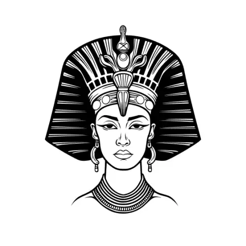 Ancient Egypt Queen Silhouette SVG Design | SVG Files for Cricut & Print