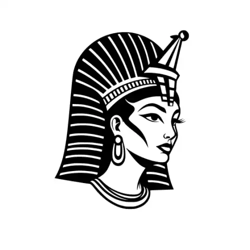 Ancient Egypt Queen Silhouette SVG Design | SVG Files for Cricut & Print
