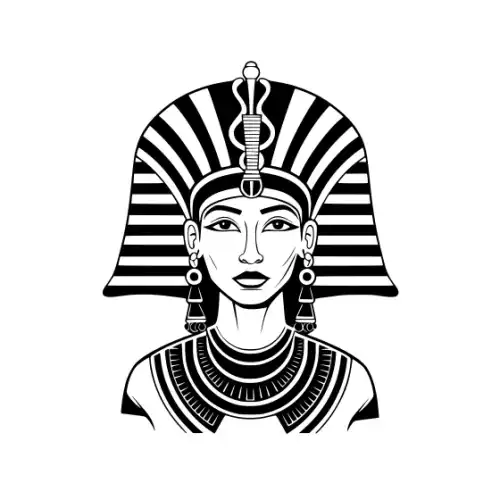 Ancient Egypt Queen Silhouette SVG Design | SVG Files for Cricut & Print