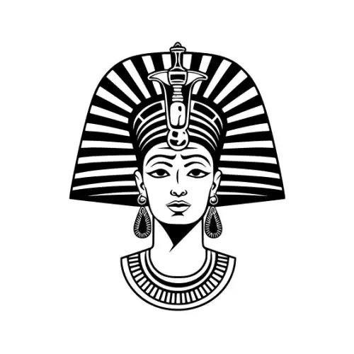 Ancient Egypt Queen Silhouette SVG Design | SVG Files for Cricut & Print