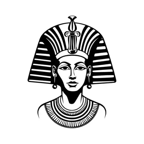 Ancient Egypt Queen Silhouette SVG Design | SVG Files for Cricut & Print