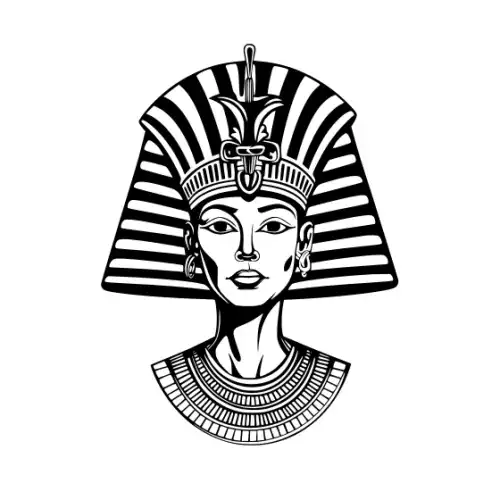 Ancient Egypt Queen Silhouette SVG Design | SVG Files for Cricut & Print