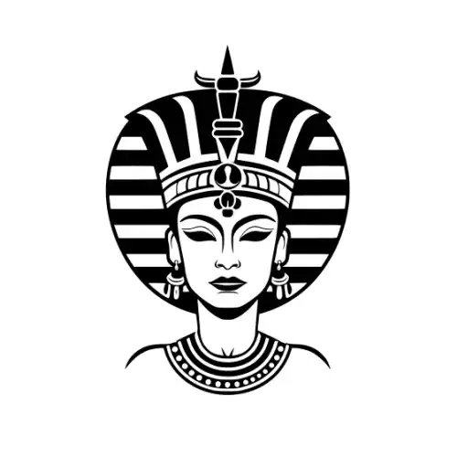 Ancient Egypt Queen Silhouette SVG Design | SVG Files for Cricut & Print