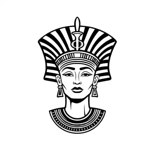 Ancient Egypt Queen Silhouette SVG Design | SVG Files for Cricut & Print