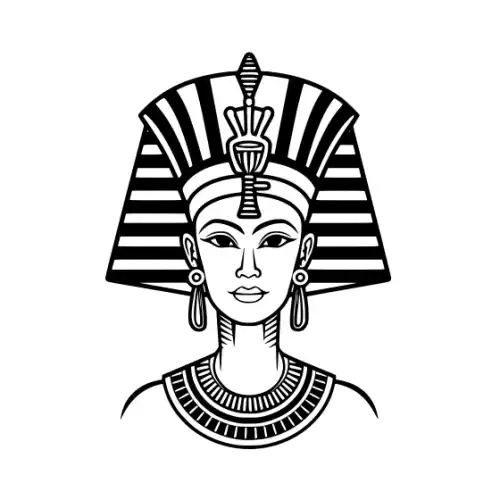 Ancient Egypt Queen Silhouette SVG Design | SVG Files for Cricut & Print