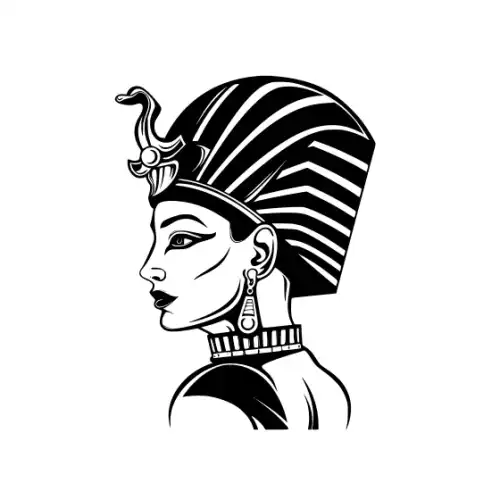 Ancient Egypt Queen Silhouette SVG Design | SVG Files for Cricut & Print