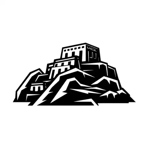 Ancient Ruins Silhouette SVG Design | SVG Files for Cricut & Print